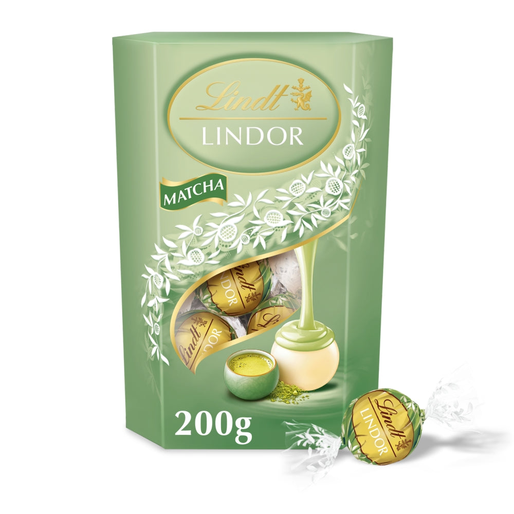 Lindt Lindor Matcha White Chocolate Truffles Box 200g