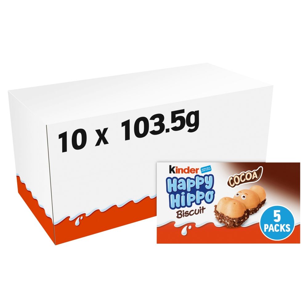 Kinder Happy Hippo Chocolate Cream Filling Wafer Multipack 5 x 20.7g