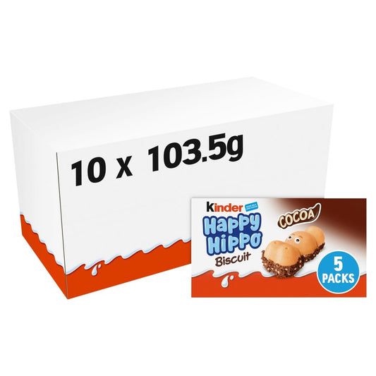 Kinder Happy Hippo Chocolate Cream Filling Wafer Multipack 5 x 20.7g