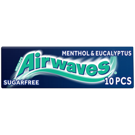 Airwaves Menthol & Eucalyptus Sugarfree Chewing Gum (30 Packs)