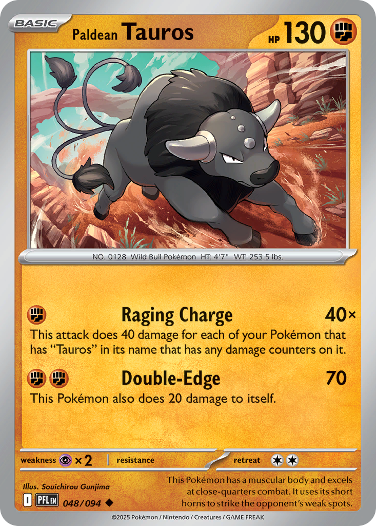 Paldean Tauros Phantasmal Flames 48/094