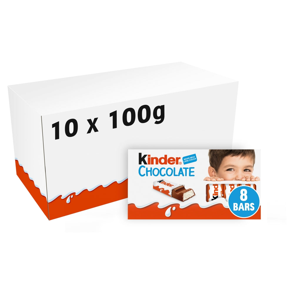 Kinder Milk Chocolate Fun Size Treat Snack Bars Multipack 8 x 12.5g