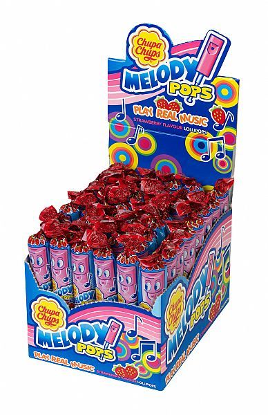 Chupa Chups Melody Pops Strawberry Flavour Lollipops 15g