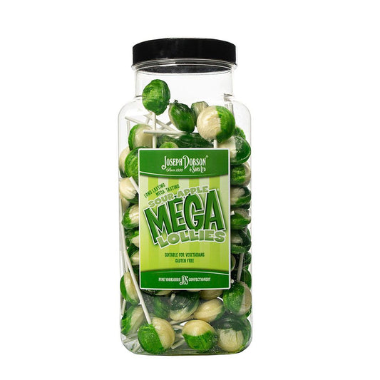 Dobsons Sour Apple Mega Lollies Jar