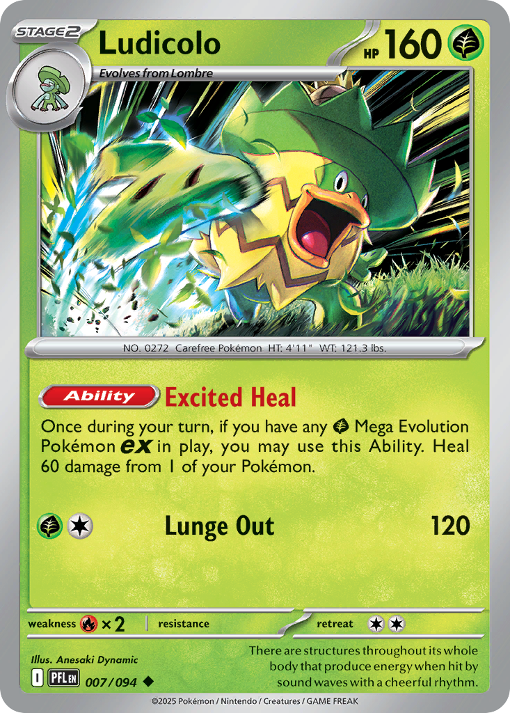 Ludicolo Phantasmal Flames 7/094