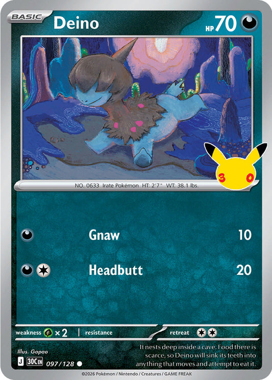 Pokémon TCG: 30th Celebration — Deino 97/128