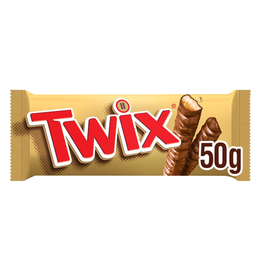 Twix Caramel & Milk Chocolate Fingers Biscuit Snack Bar 50g