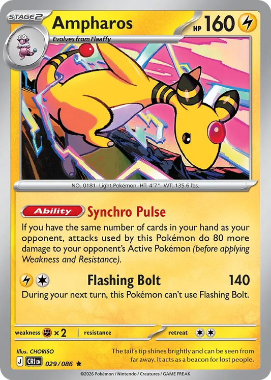 Pokémon TCG: Chaos Rising — Ampharos 29/086