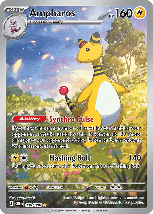 Pokémon TCG: Chaos Rising — Ampharos 90/086