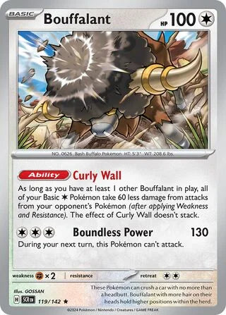 Pokémon TCG: Stellar Crown — Bouffalant 119/142