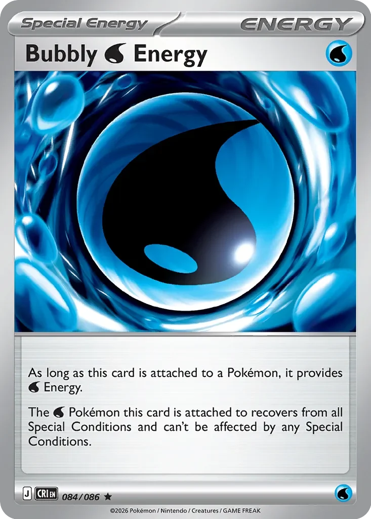Pokémon TCG: Chaos Rising — Bubbly Water Energy 84/086