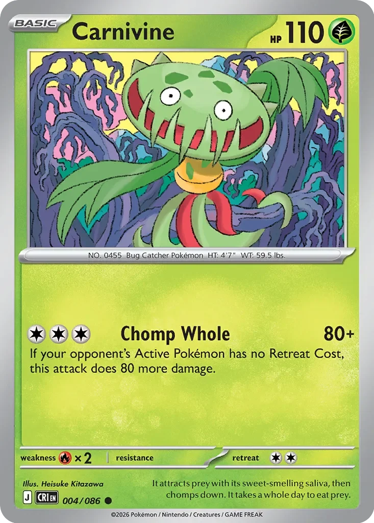 Pokémon TCG: Chaos Rising — Carnivine 4/086