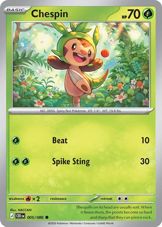 Pokémon TCG: Chaos Rising — Chespin 5/086