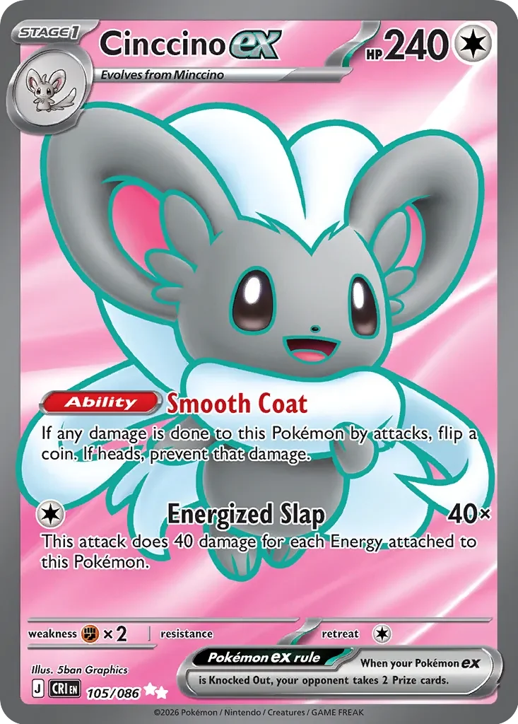 Pokémon TCG: Chaos Rising — Cinccino ex 105/086