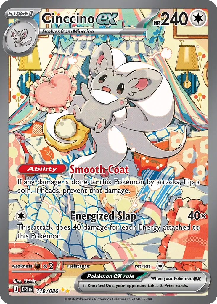 Pokémon TCG: Chaos Rising — Cinccino ex 119/086