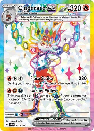 Pokémon TCG: Stellar Crown — Cinderace ex 157/142