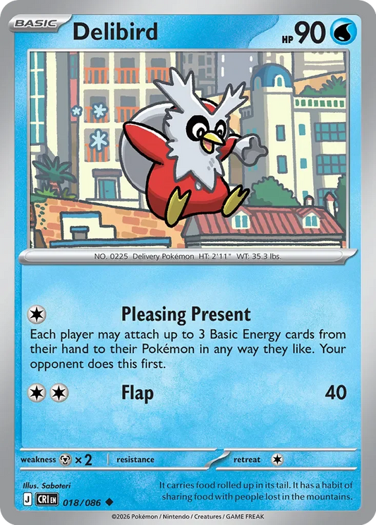 Pokémon TCG: Chaos Rising — Delibird 18/086