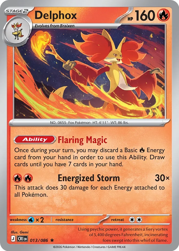 Pokémon TCG: Chaos Rising — Delphox 13/086