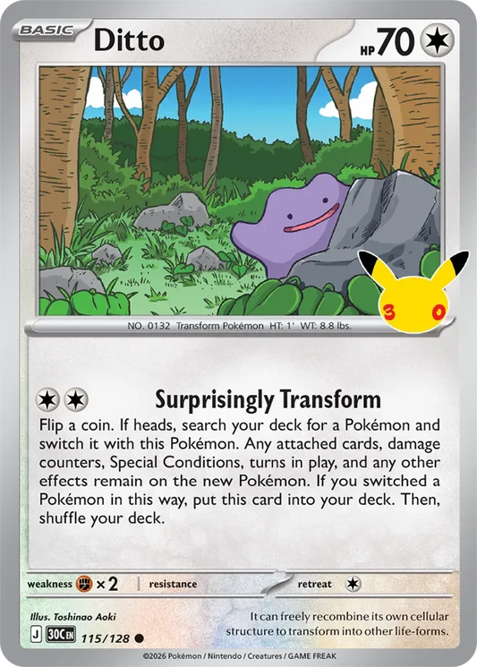 Pokémon TCG: 30th Celebration — Ditto 115/128