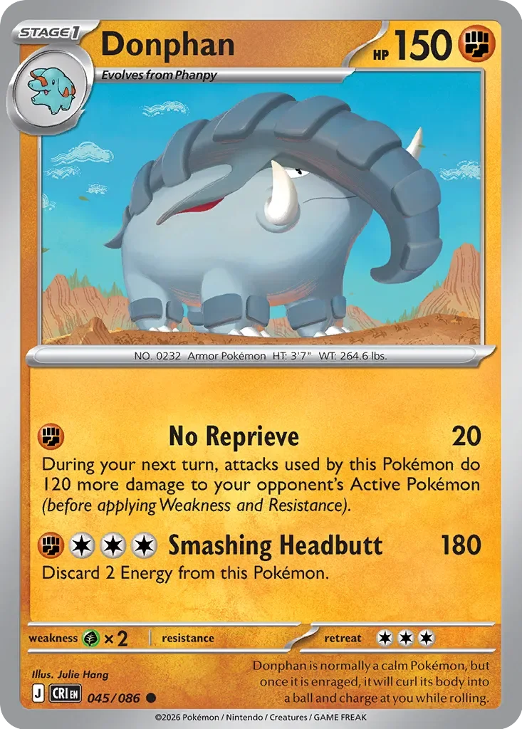 Pokémon TCG: Chaos Rising — Donphan 45/086