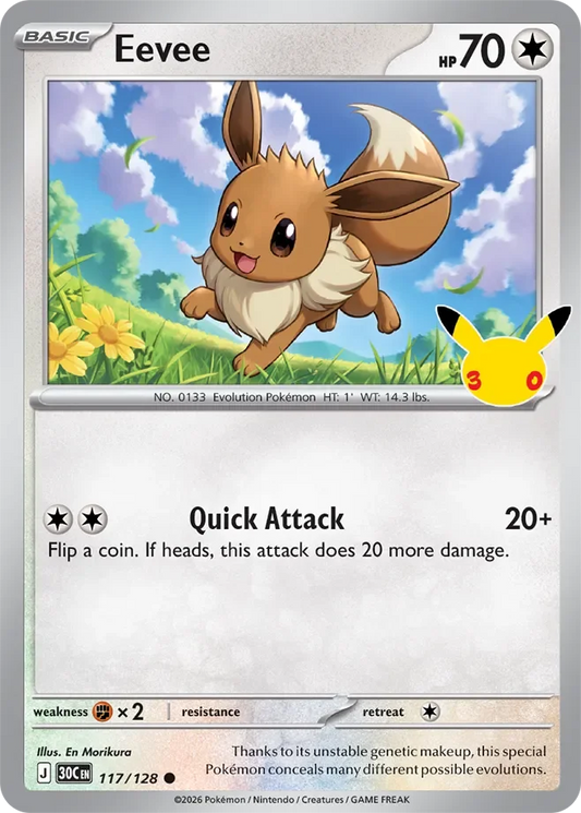 Pokémon TCG: 30th Celebration — Eevee 117/128
