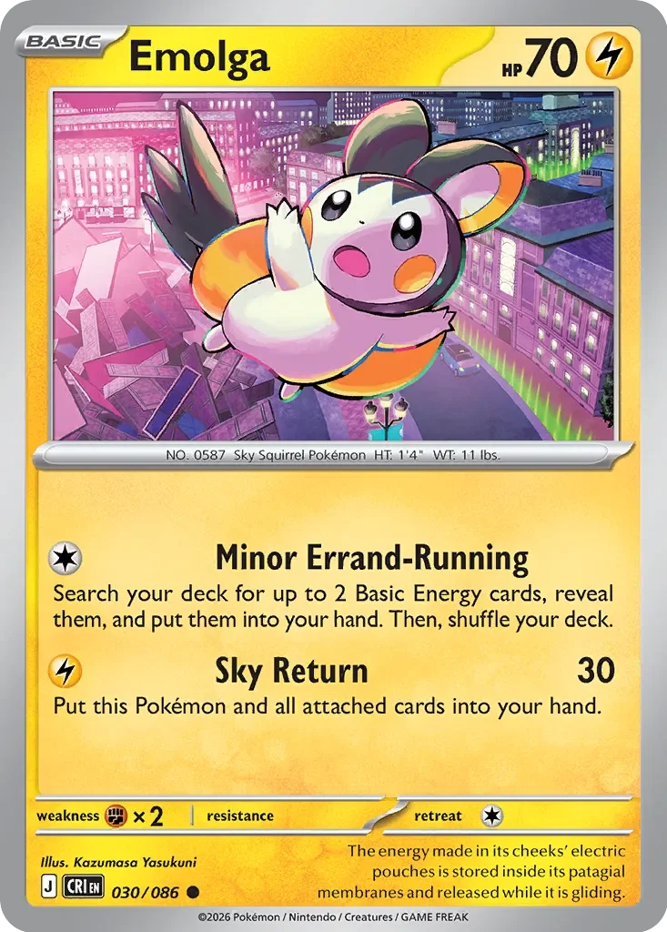 Pokémon TCG: Chaos Rising — Emolga 30/086