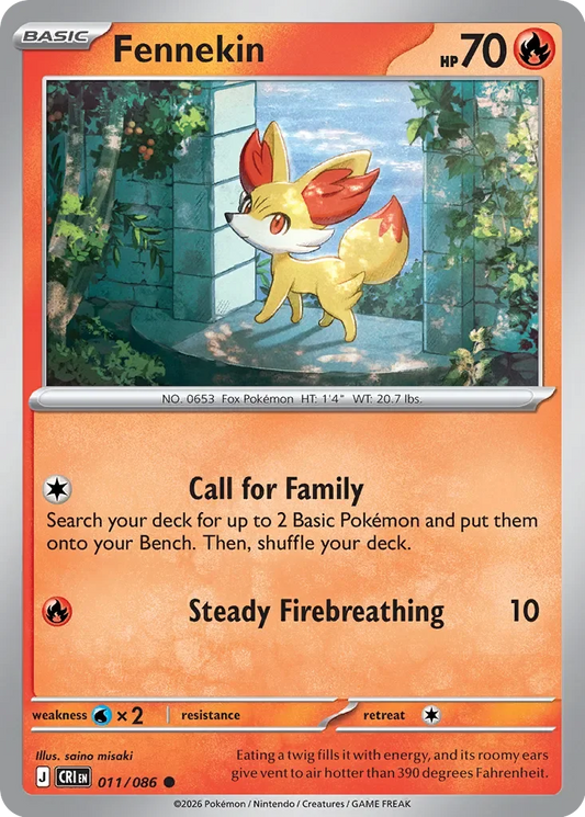 Pokémon TCG: Chaos Rising — Fennekin 11/086