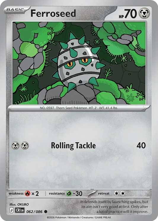 Pokémon TCG: Chaos Rising — Ferroseed 62/086