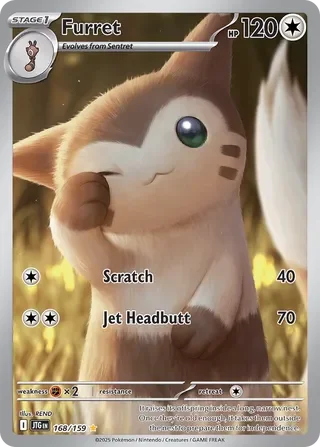 Pokémon TCG: Journey Together — Furret 168/159