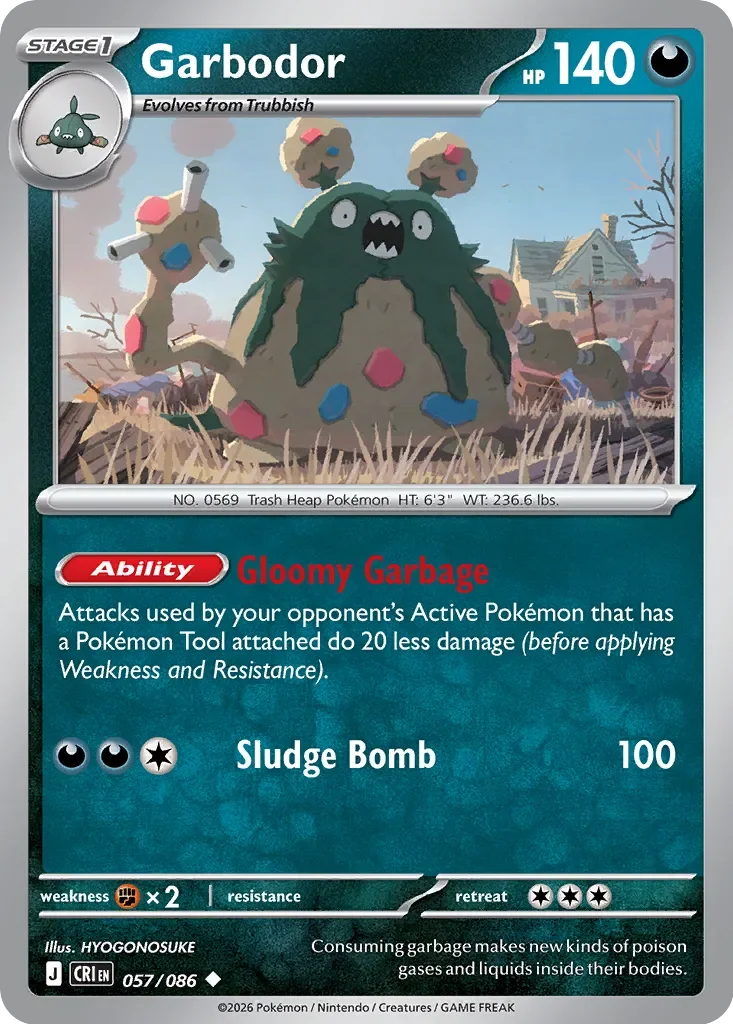 Pokémon TCG: Chaos Rising — Garbodor 57/086