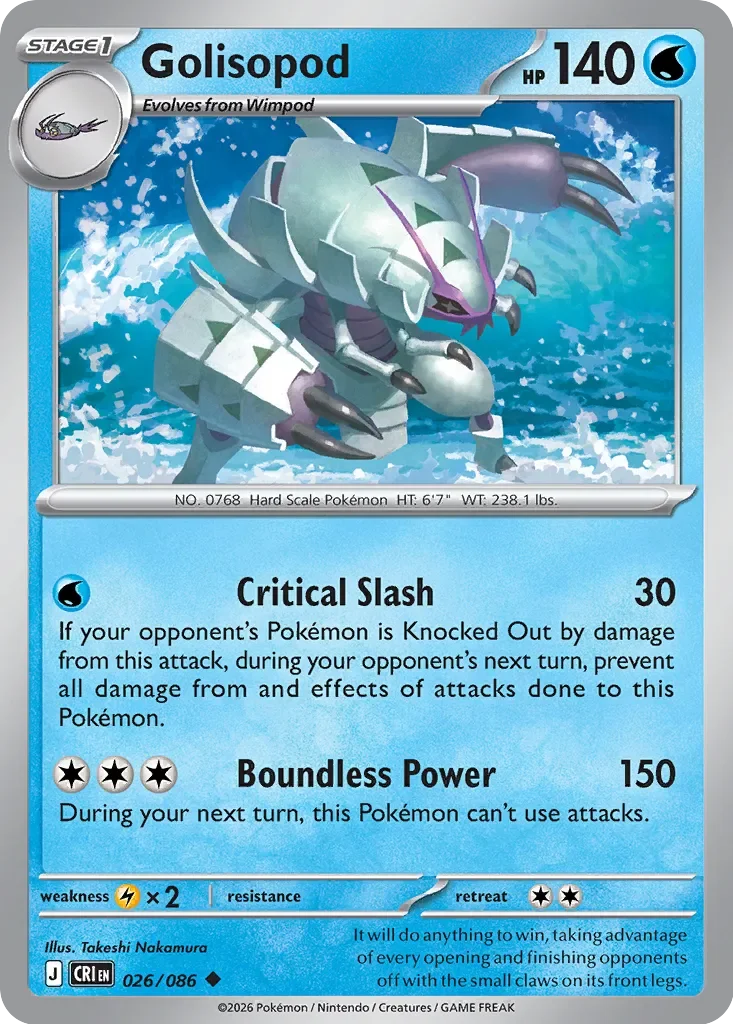 Pokémon TCG: Chaos Rising — Golisopod 26/086