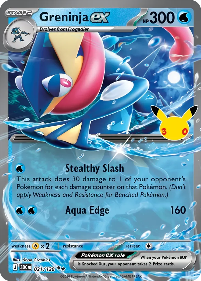 Pokémon TCG: 30th Celebration — Greninja ex 21/128