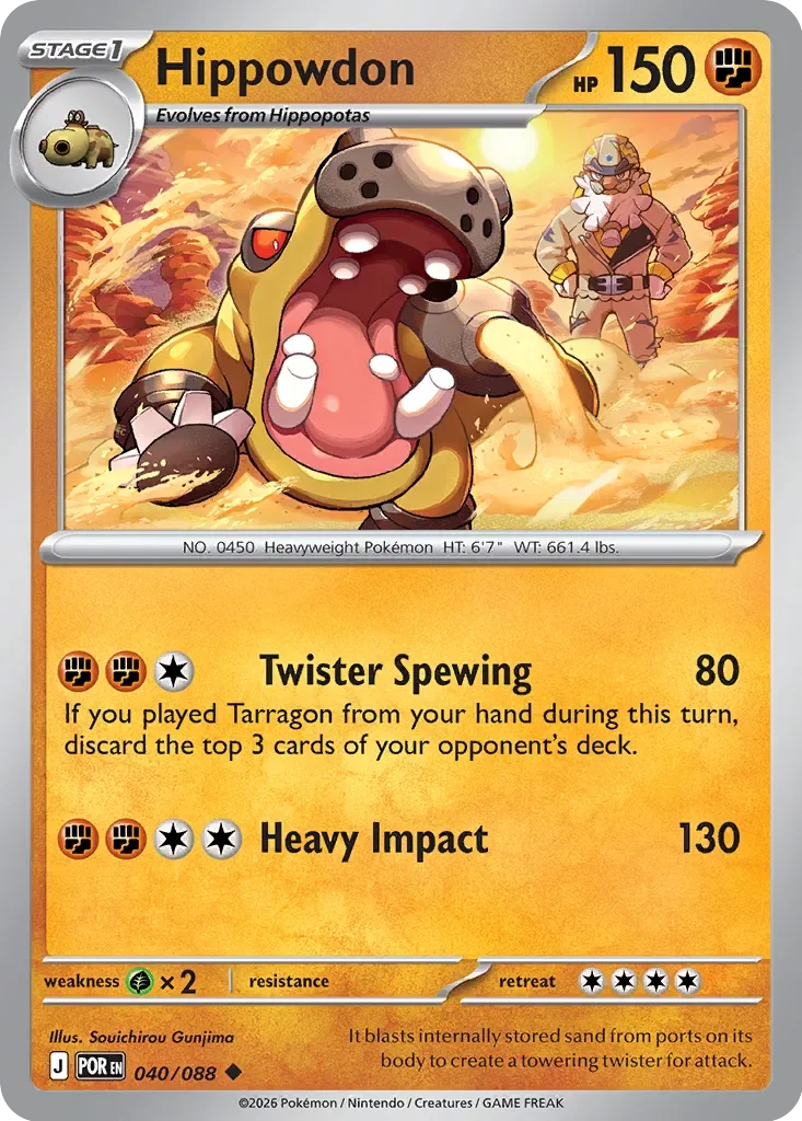 Pokémon TCG: Perfect Order — Hippowdon 40/088