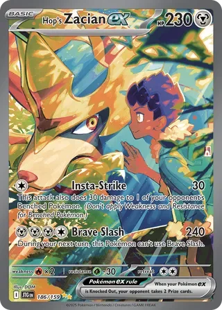 Pokémon TCG: Journey Together — Hop's Zacian ex 186/159