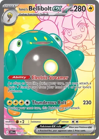 Pokémon TCG: Journey Together — Iono's Bellibolt ex 172/159