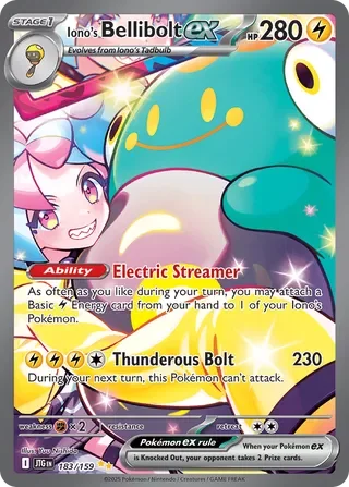 Pokémon TCG: Journey Together — Iono's Bellibolt ex 183/159
