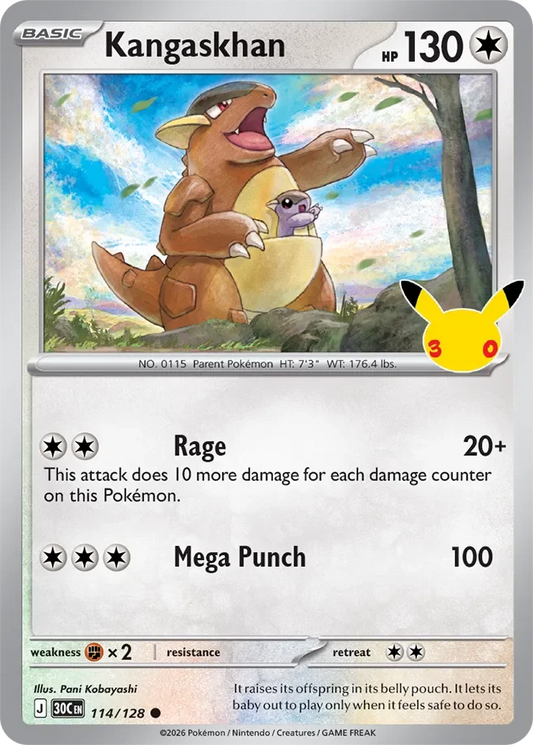 Pokémon TCG: 30th Celebration — Kangaskhan 114/128
