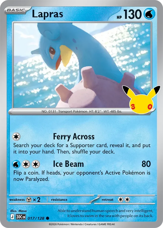 Pokémon TCG: 30th Celebration — Lapras 17/128