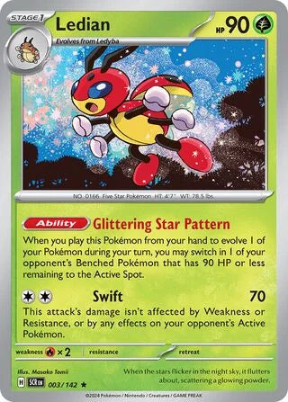 Pokémon TCG: Stellar Crown — Ledian 3/142