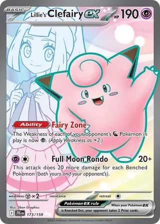 Pokémon TCG: Journey Together — Lillie's Clefairy ex 173/159