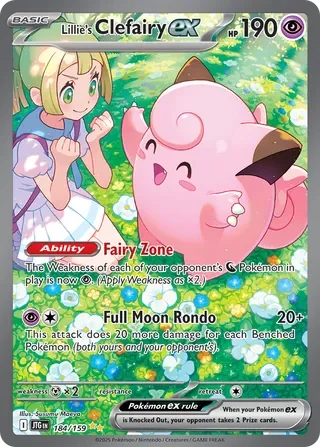 Pokémon TCG: Journey Together — Lillie's Clefairy ex 184/159