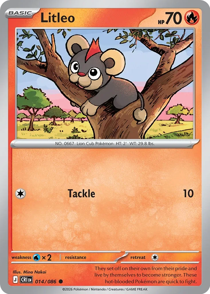 Pokémon TCG: Chaos Rising — Litleo 14/086