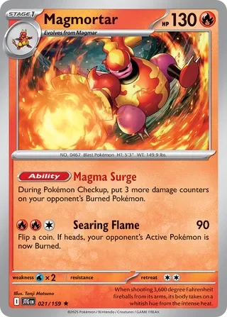Pokémon TCG: Journey Together — Magmortar 21/159