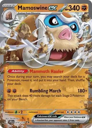 Pokémon TCG: Journey Together — Mamoswine ex 79/159