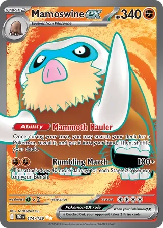 Pokémon TCG: Journey Together — Mamoswine ex 174/159