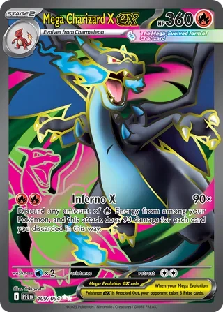 Pokémon TCG: Phantasmal Flames — Mega Charizard X ex 109/094