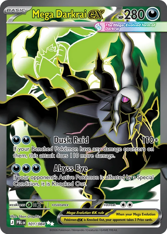 Pokémon TCG: Pitch Black — Mega Darkrai ex 101/084