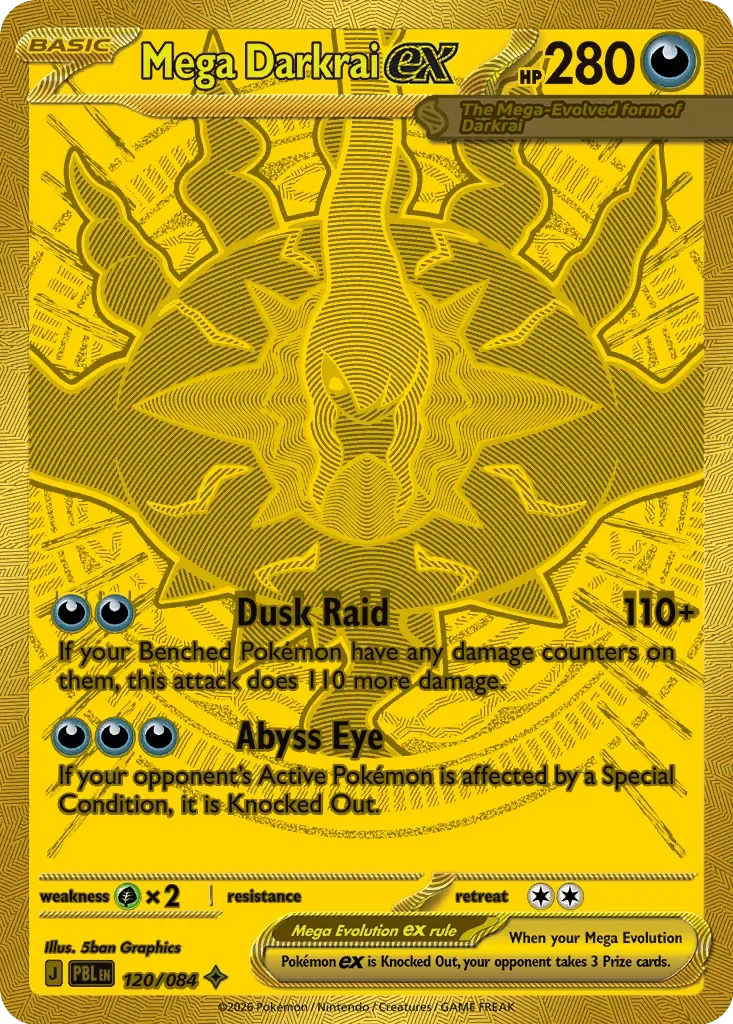 Pokémon TCG: Pitch Black — Mega Darkrai ex 120/084