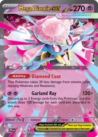 Pokémon TCG: Phantasmal Flames — Mega Diancie ex 41/094