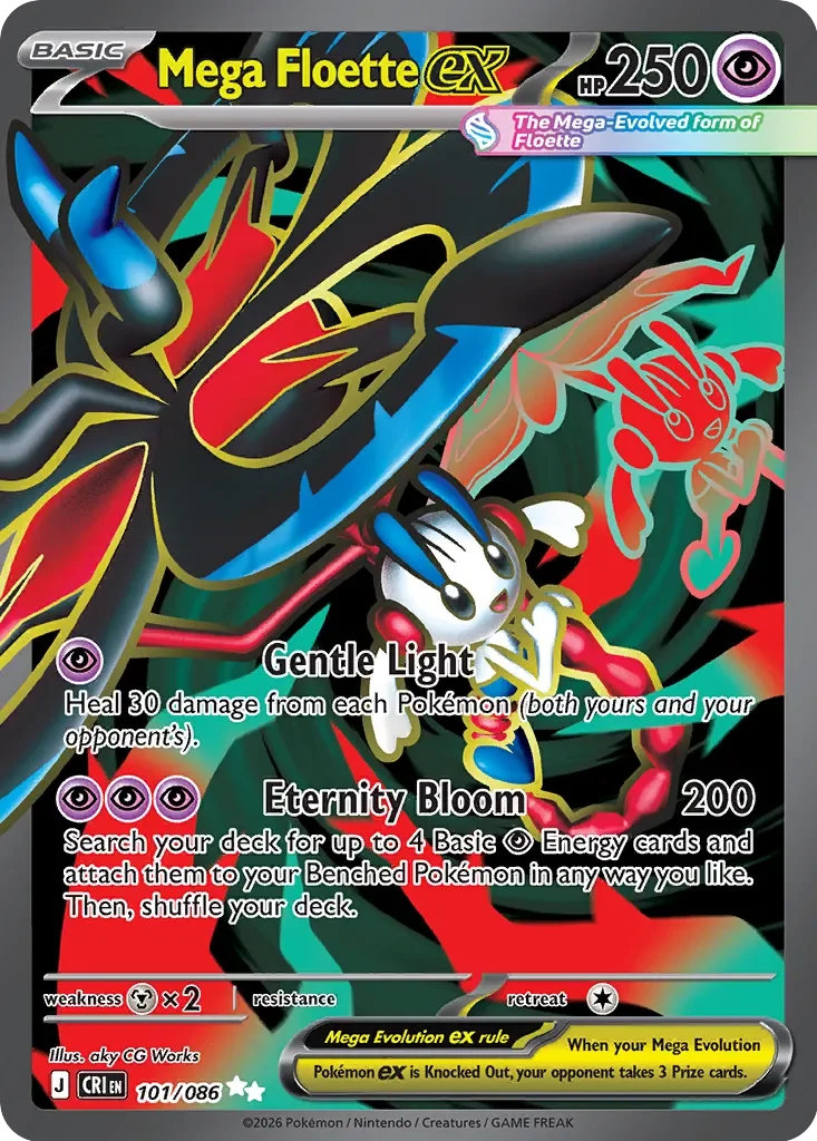 Pokémon TCG: Chaos Rising — Mega Floette ex 101/086